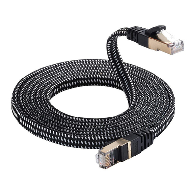 Cavo di Ethernet intrecciato di nylon Cat7, cavo della rete di alta velocità di 10ft